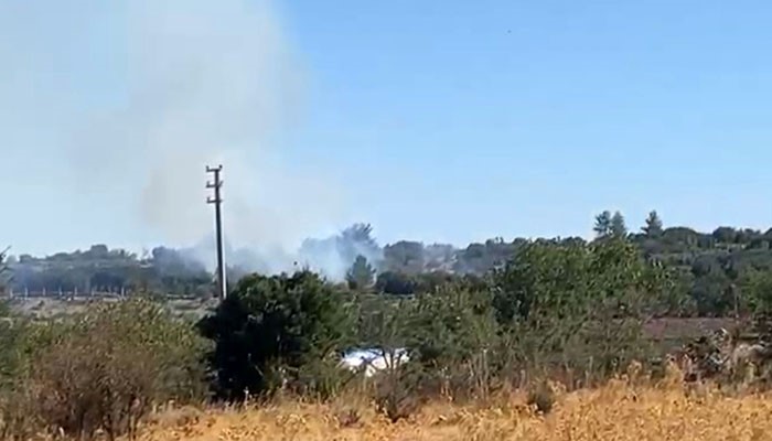 Menteşe’de makilik alan yangını