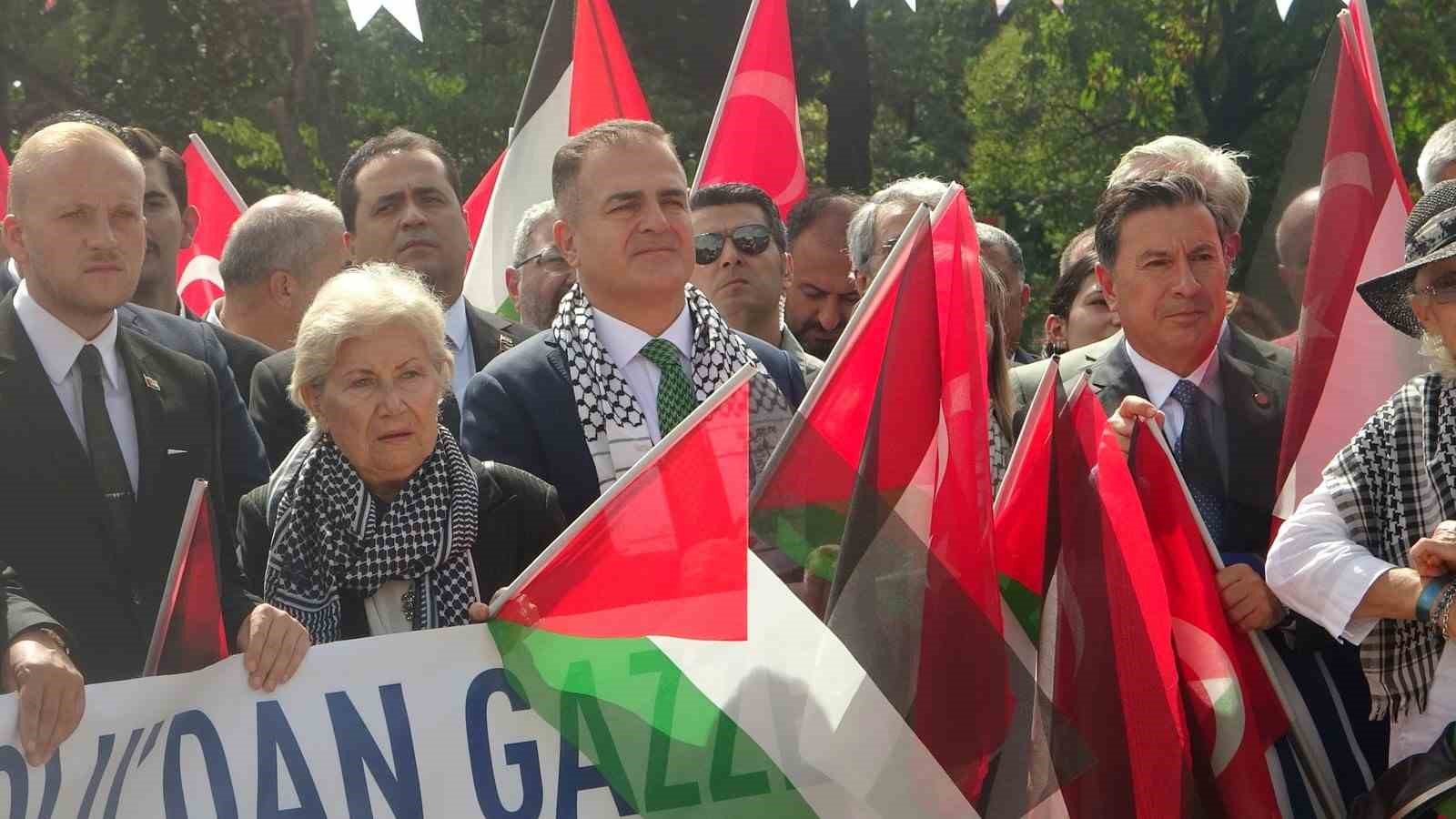 Muğla’da Gazze için Sumud Filosu’na destek mitingi