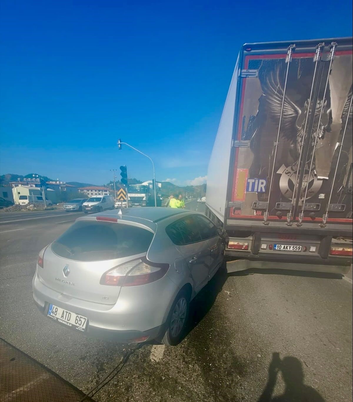 Ortaca Hak Kavşağı’nda trafik kazası: 1 yaralı