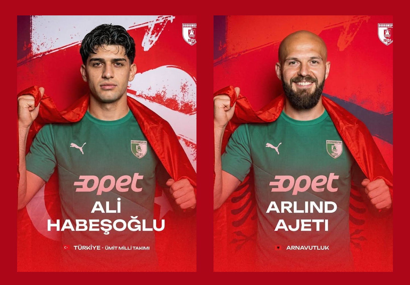 Bodrum fk milli takımlara iki oyuncu gönderdi.