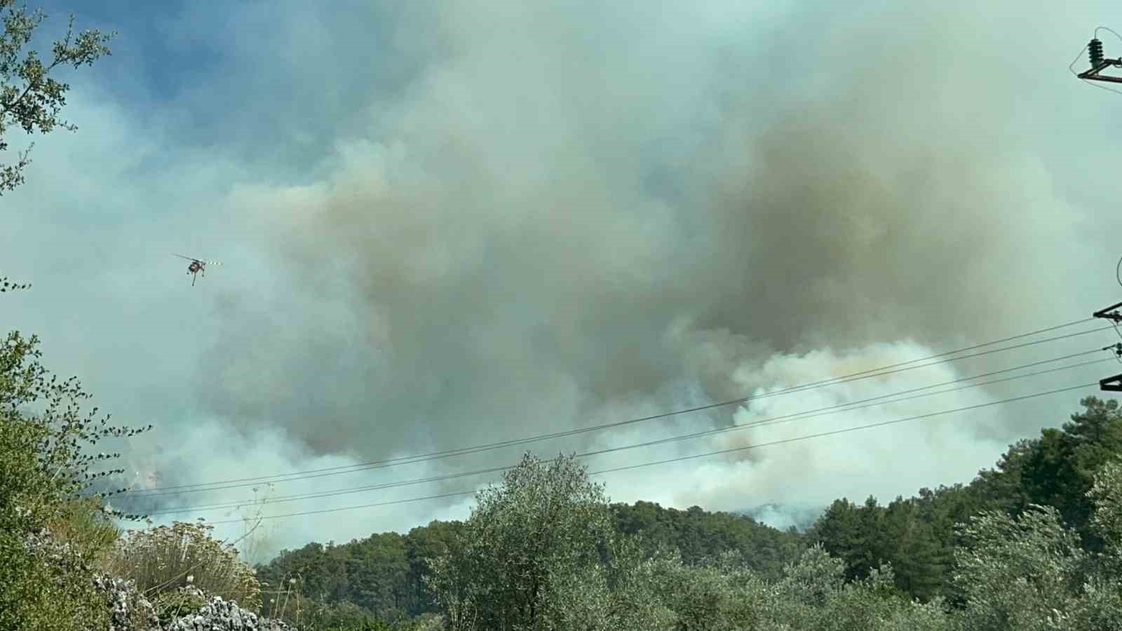 Fethiye’de orman yangınını söndürmek için ekipler seferber oldu