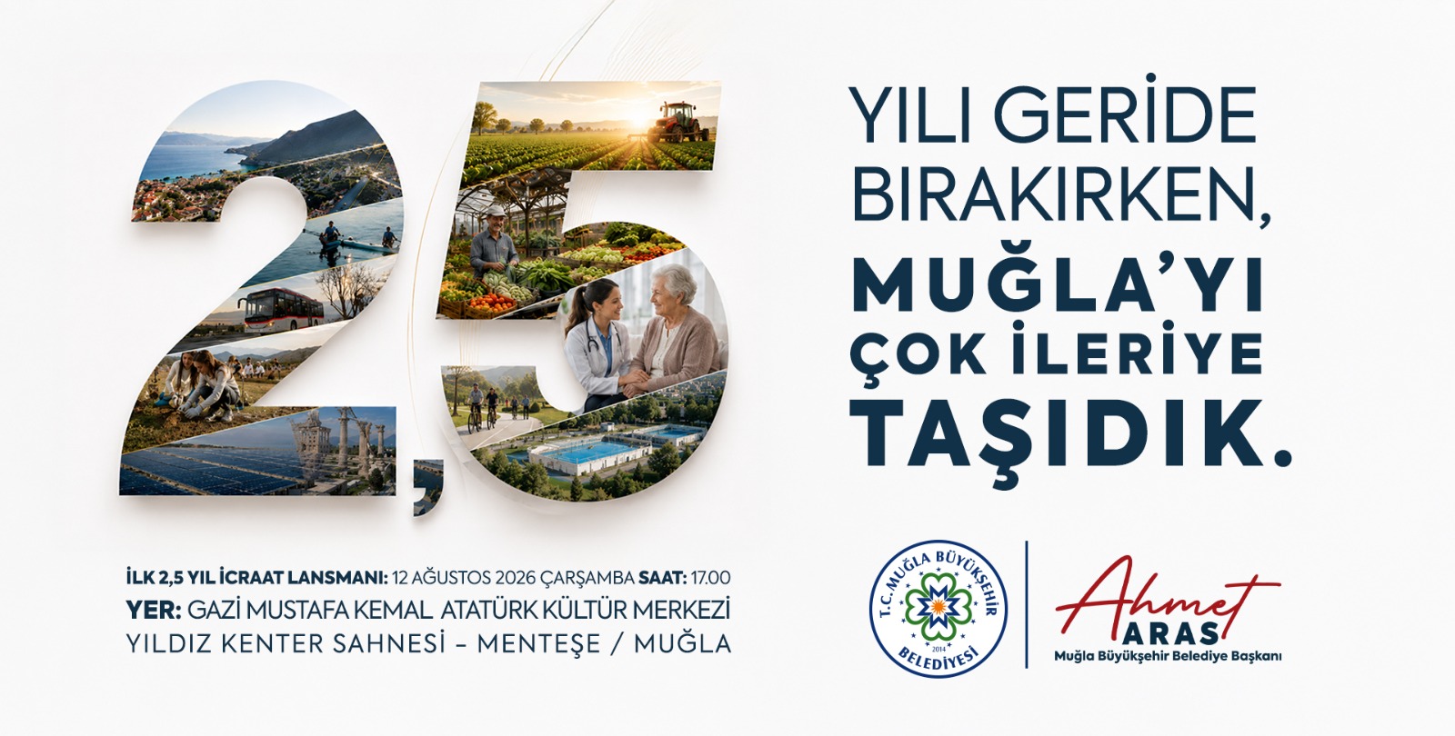 Ahmet Aras 2 buçuk yılda yapılanları Muğlalı’larla paylaşıyor