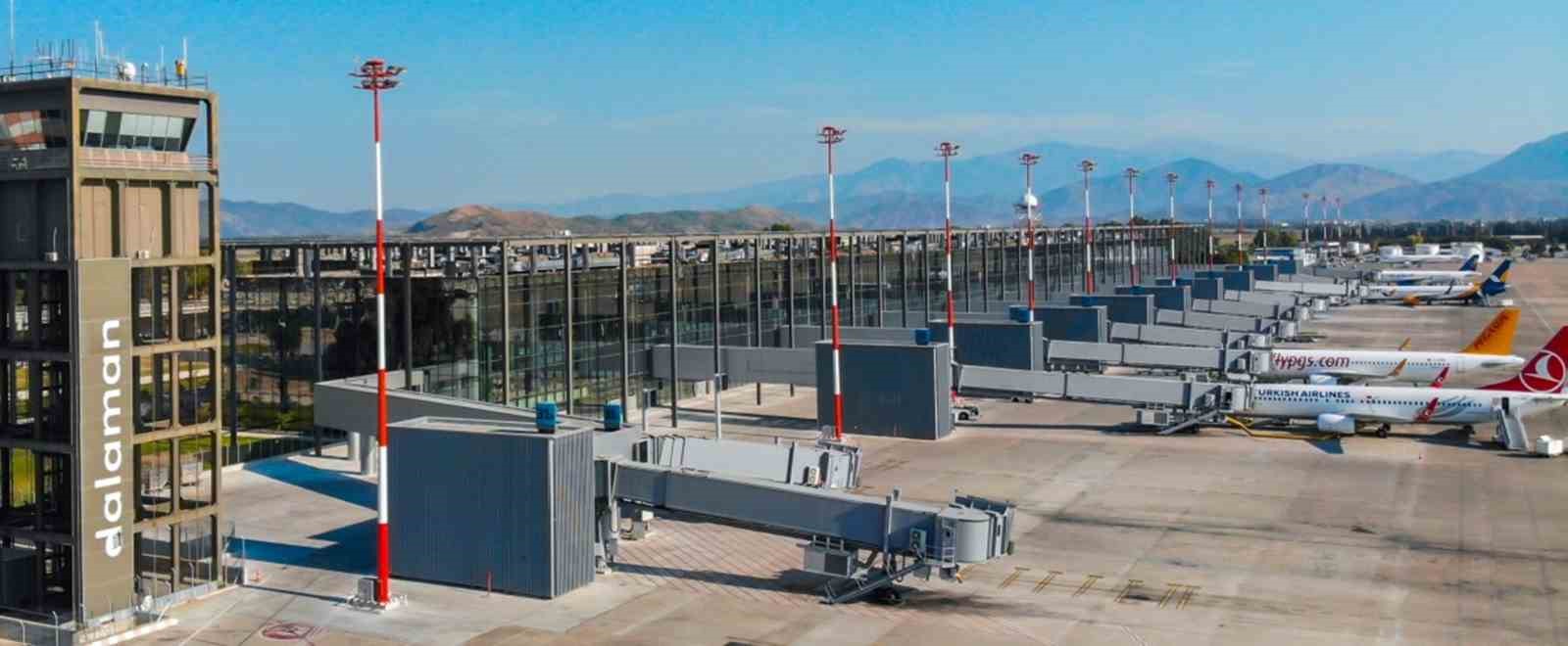Dalaman havalimanında 7 ayda 2 milyon 739 bin yolcuya hizmet verildi