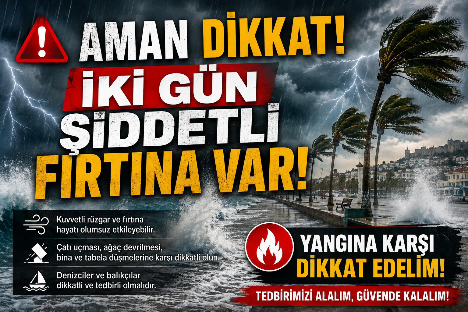 Şiddetli fırtına geliyor