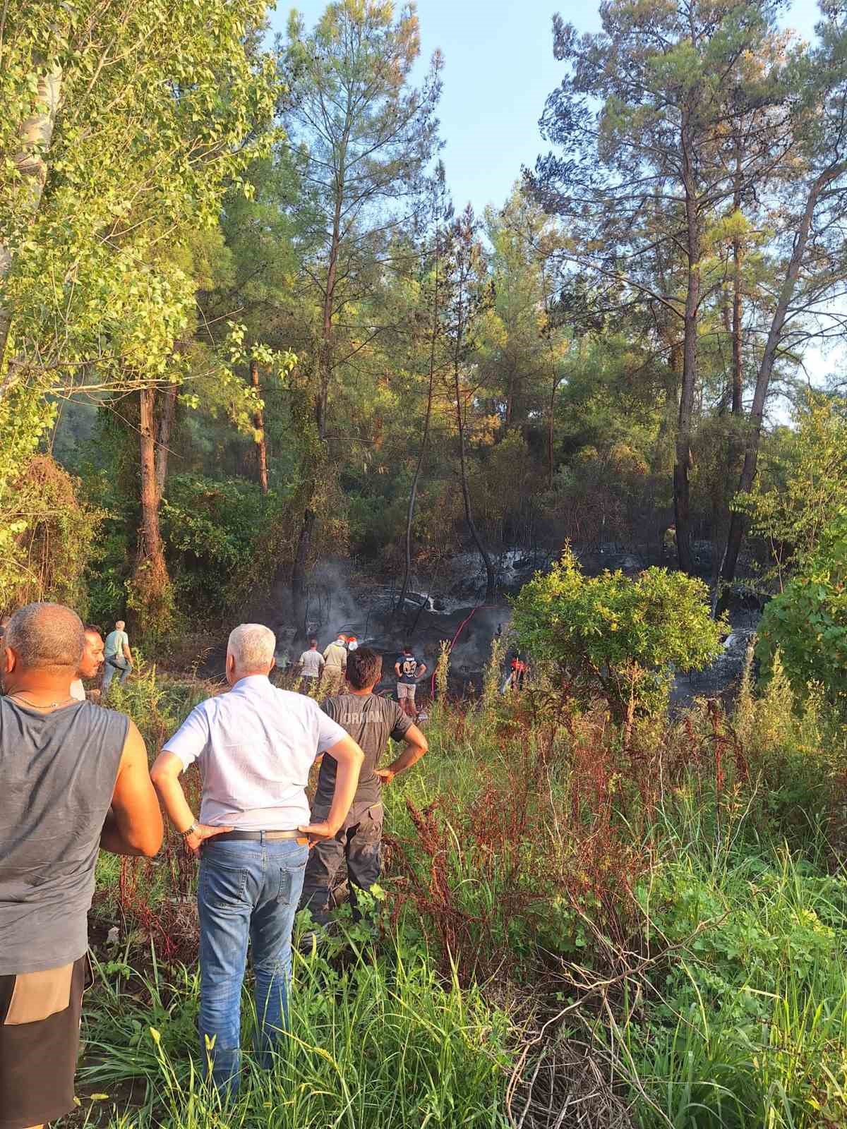 Köyceğiz’de ormanlık alana sıçrayan yangın kısa sürede söndürüldü