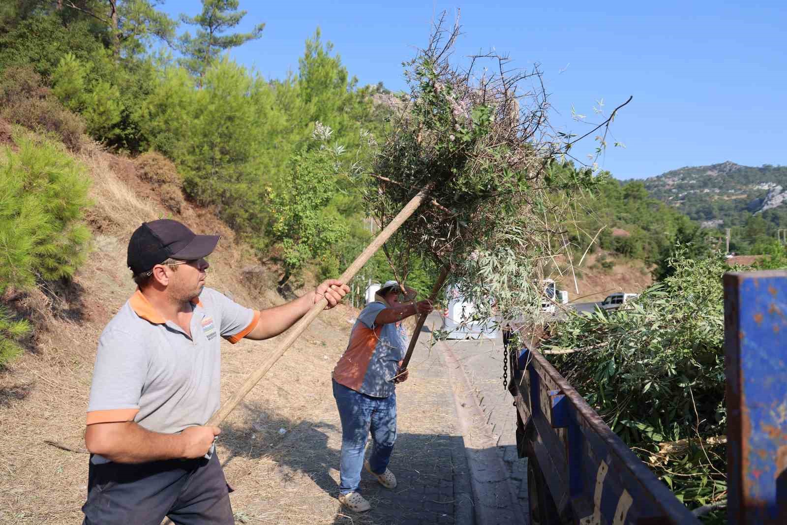 Marmaris’te yangın riskine karşı kapsamlı temizlik