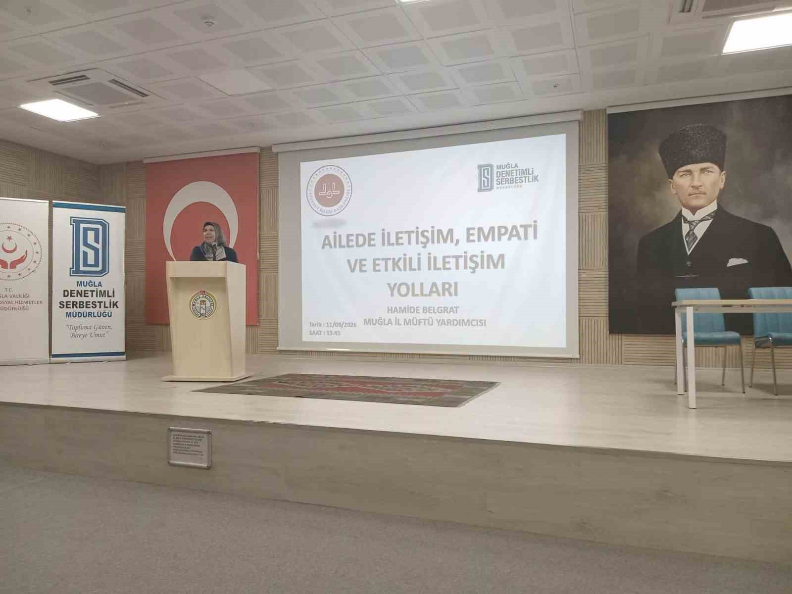 Muğla’da yükümlülere ’ailede iletişim ve empati’ konferansı