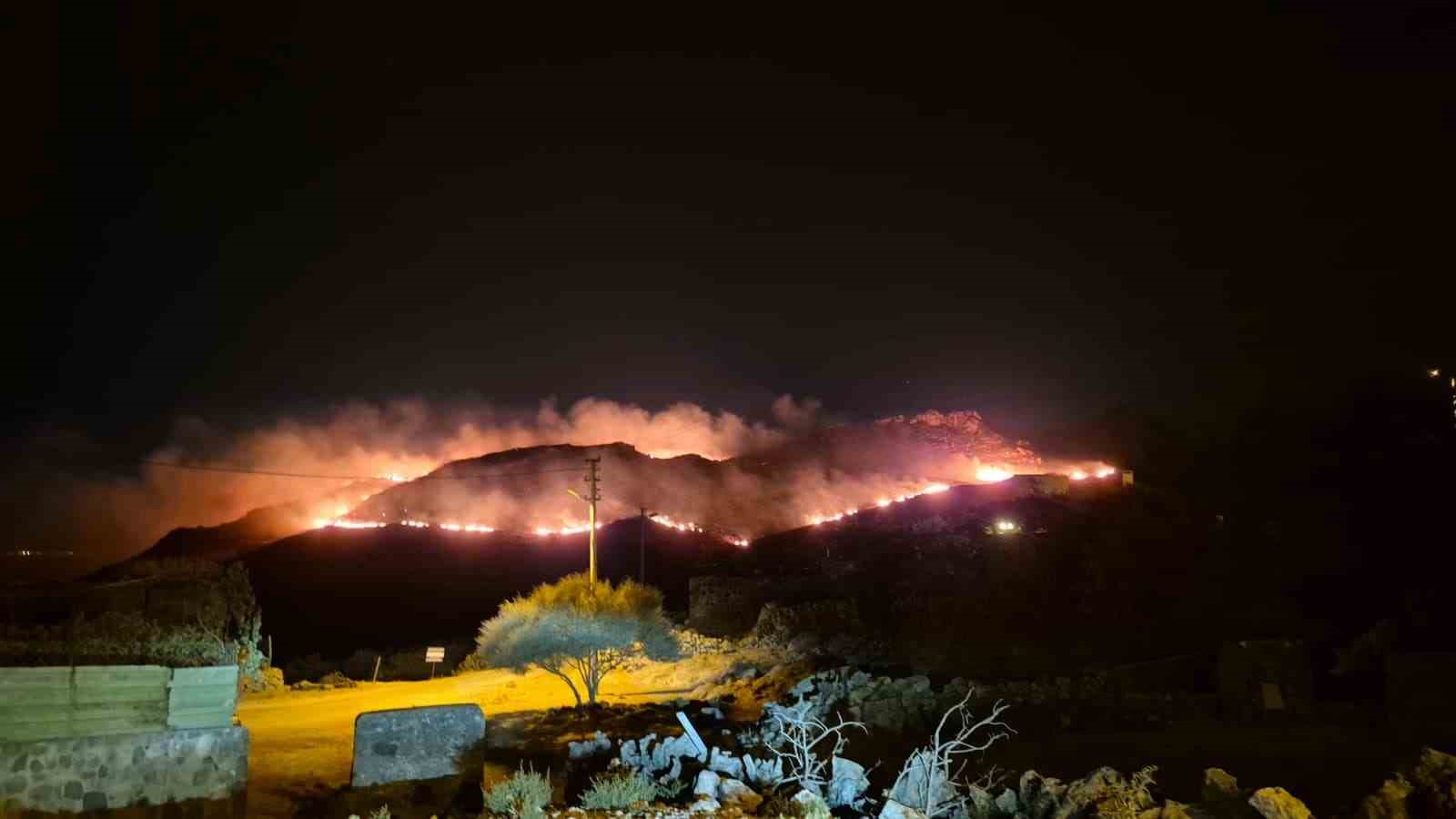Bodrum’da makilik alanda yangın: “Alevler rüzgarla hızla yayıldı”